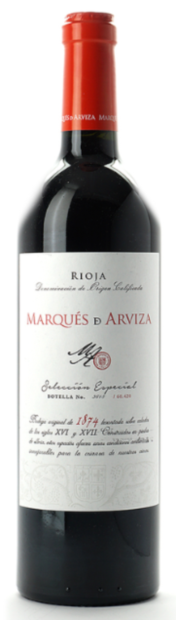 2016 MARQUES DE ARVIZA SELECCION ESPECIAL, RIOJA SPAIN