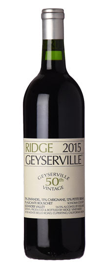 2015 RIDGE, GEYSERVILLE, RED BLEND, ALEXANDER VALLEY, CALIFORNIA