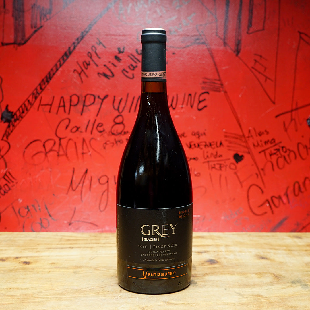 2016 VENTISQUERO "GREY", GLAZIER, PINOT NOIR,  LAS TERRAZAS VINEYARDS, LEIDA VALLEY, CHILE