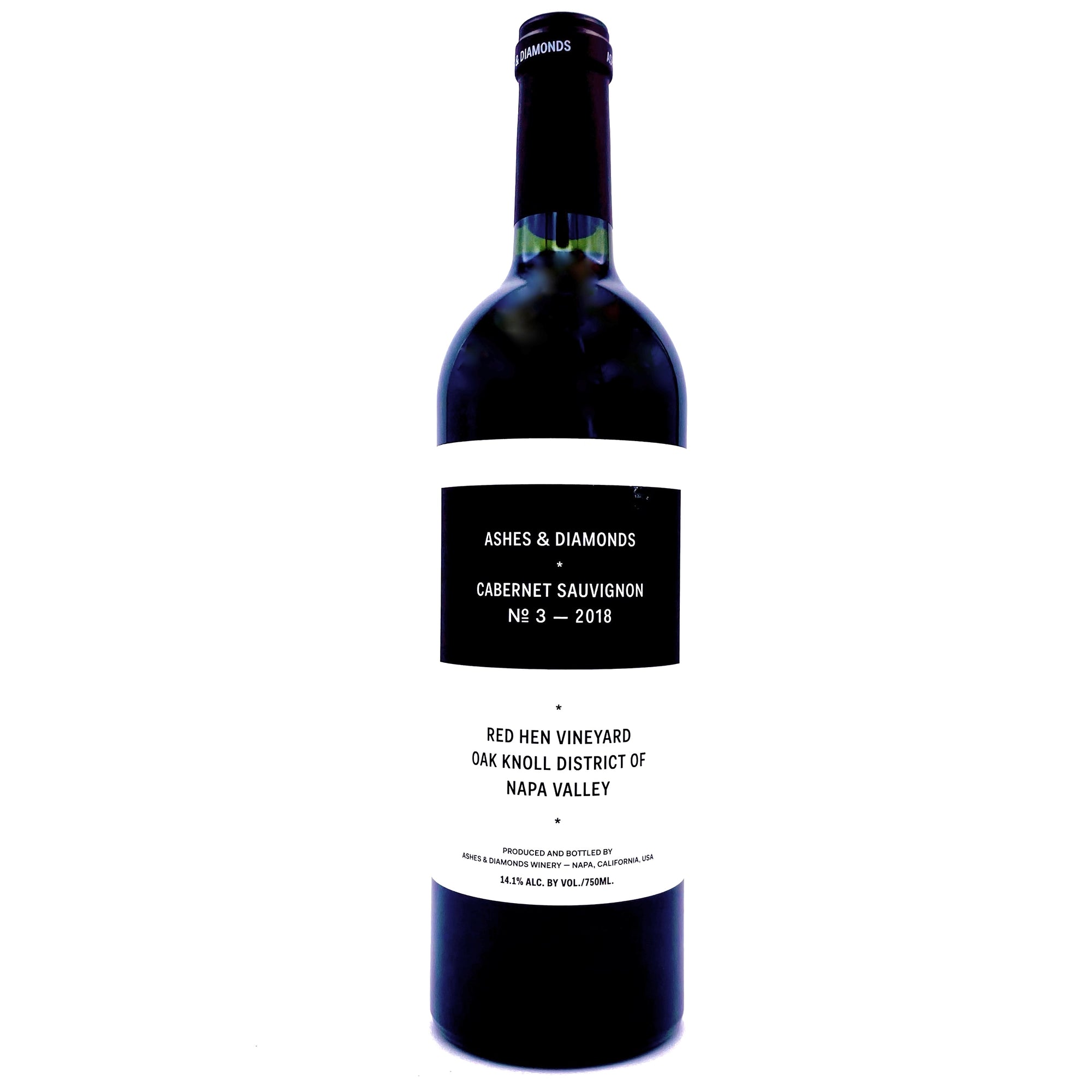 2018 ASHES & DIAMONDS RED HEN VINEYARD CABERNET SAUVIGNON, OAK KNOLL DISTRICT OF NAPA VALLEY