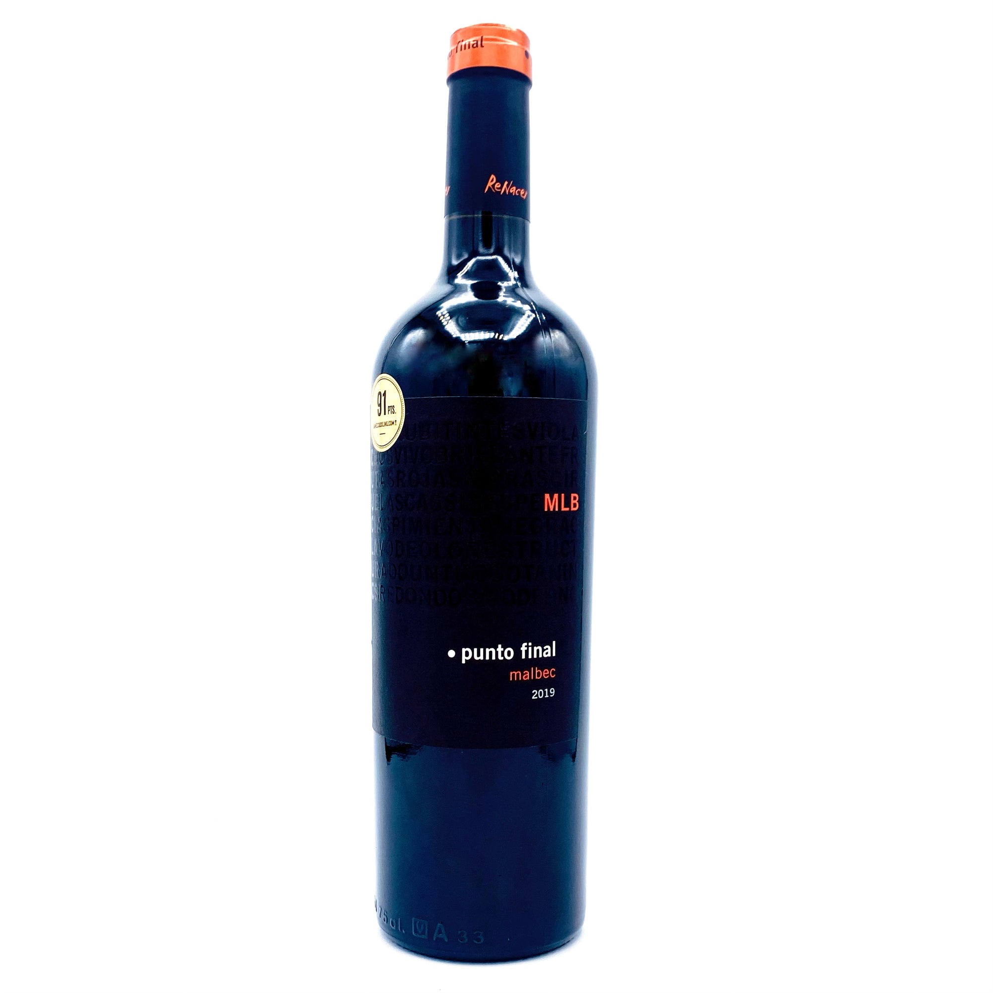 2019 RENACER PUNTO FINAL MALBEC, LUJAN DEL CUYO MENDOZA ARGENTINA